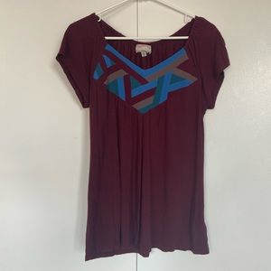 Ecote (Urban Outfitters) top with geo-patterned detailing